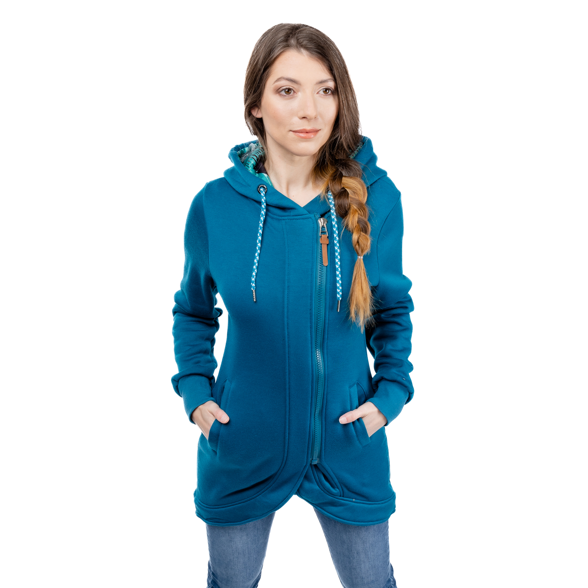 Women's Stretched Sweatshirt GLANO - light blue