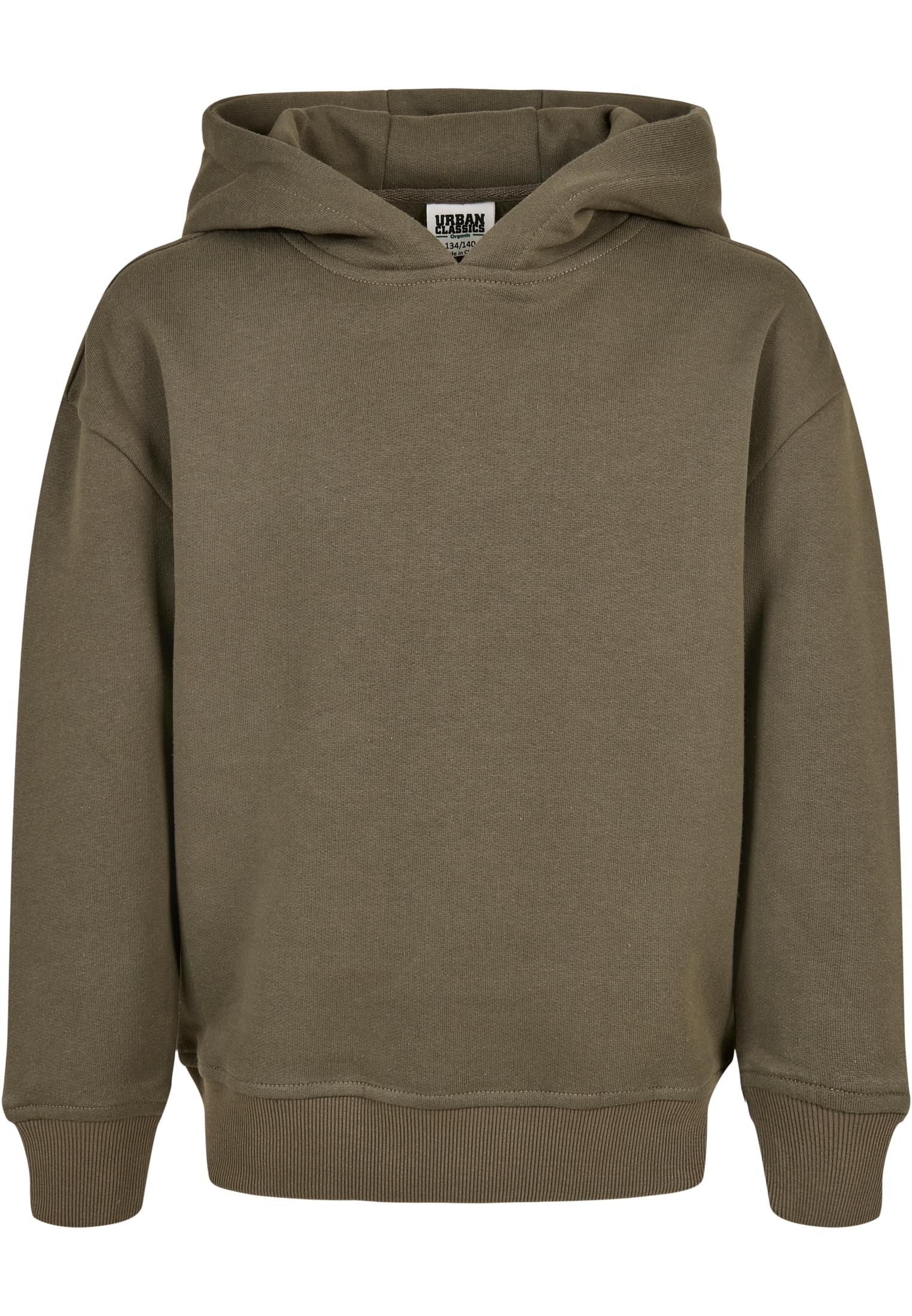 Girl's Organic Hooded Olive