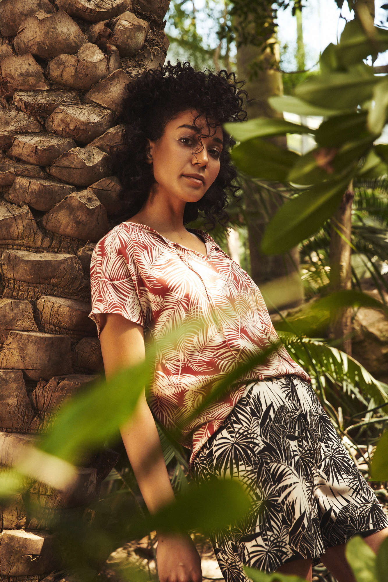 Shirt Blouse With A Floral Print