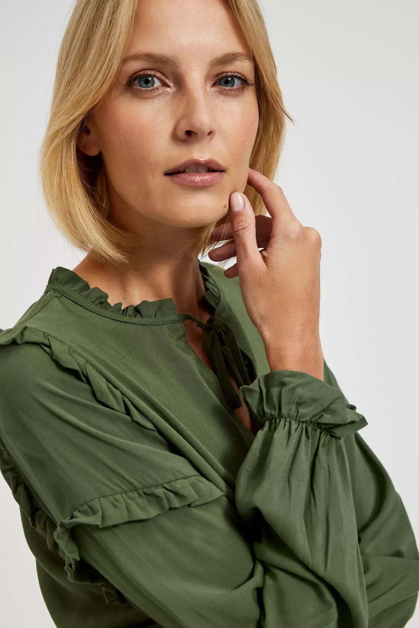 Women's khaki blouse