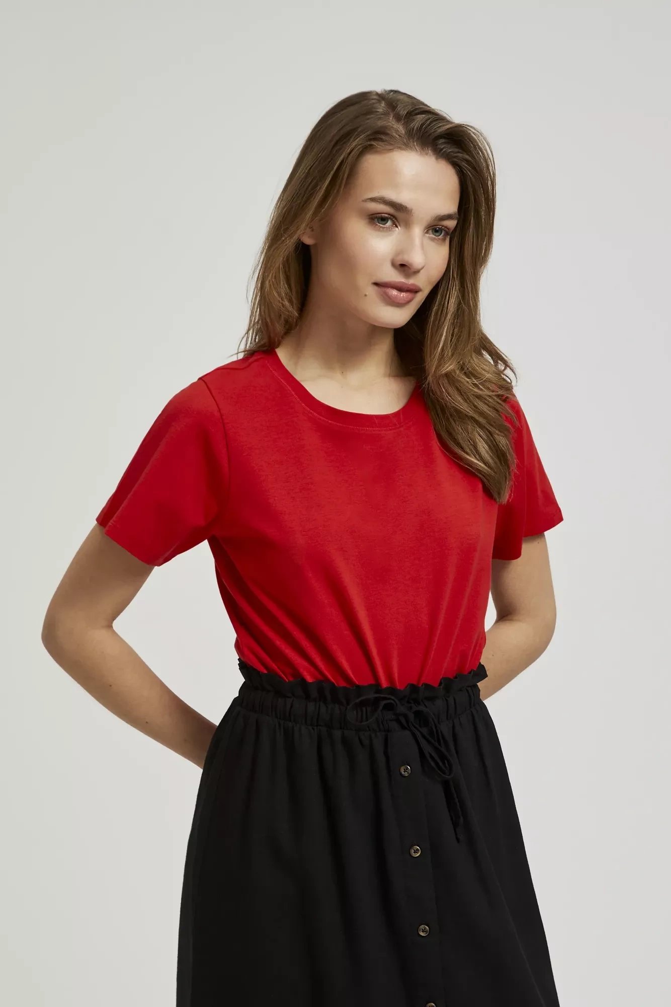 Women's short-sleeved T-shirt MOODO - red