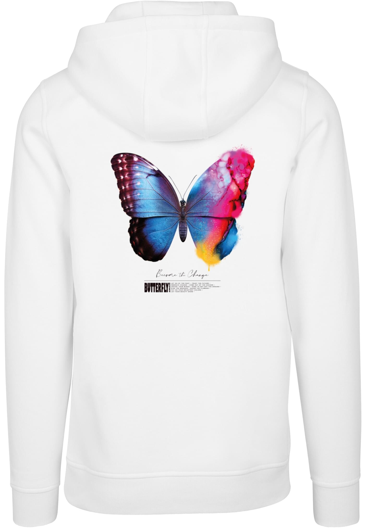 Men&#039;s sweatshirt Become the Change Butterfly 2.0 Hoody white