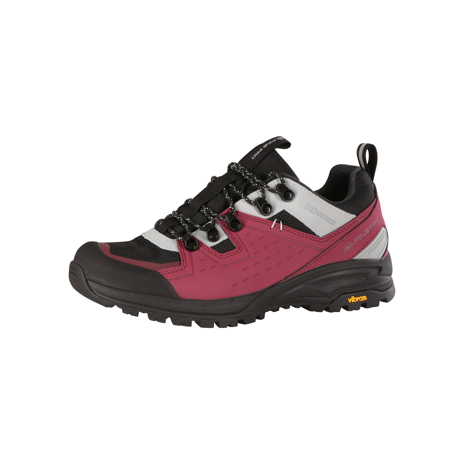 Leather outdoor shoes with PTX membrane ALPINE PRO OMERE anemone