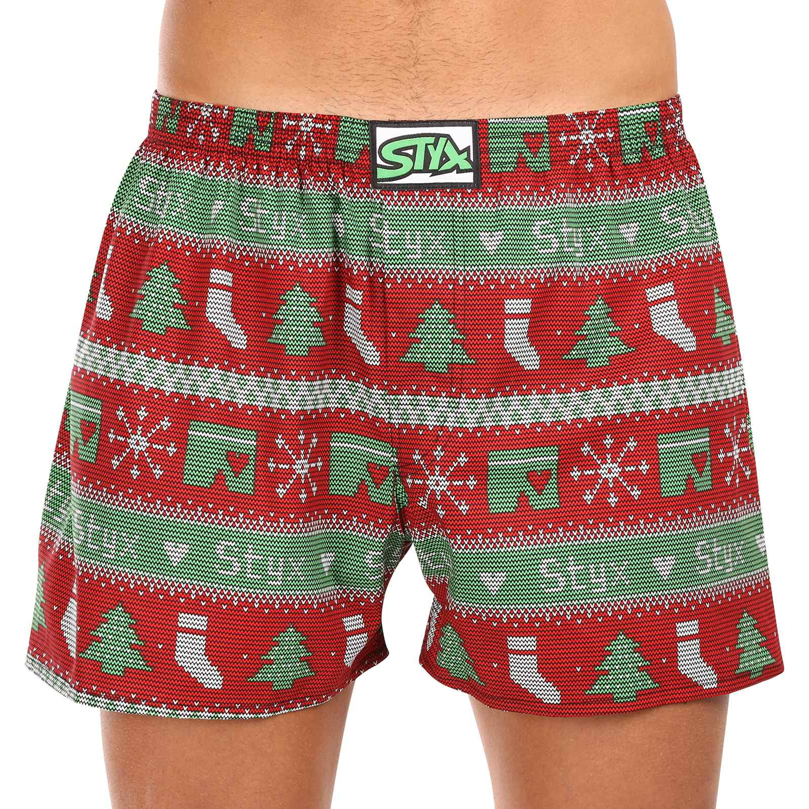 Men's Boxer Shorts Styx Art Classic Oversized Rubber Christmas Knitted