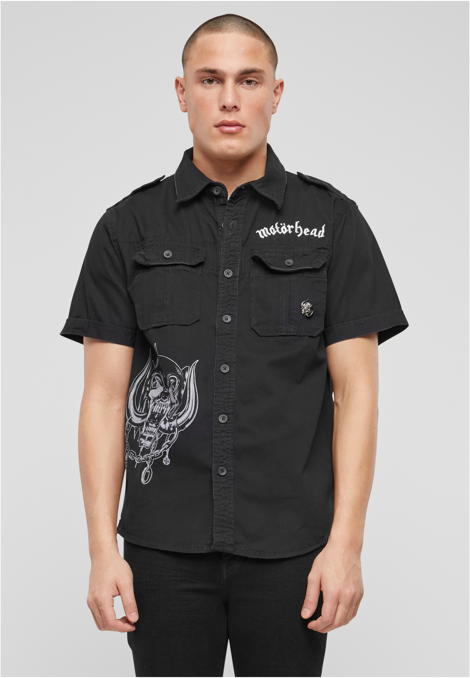 Levně Vintage košile Motörhead s 1/2 rukávem černá