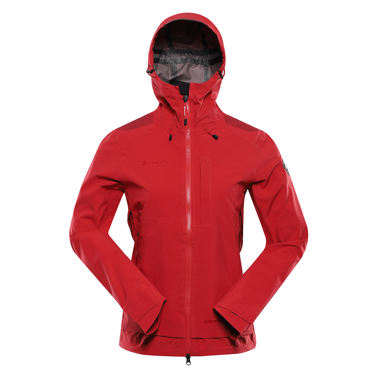 Women's outdoor jacket with ptx membrane ALPINE PRO GORA chilli
