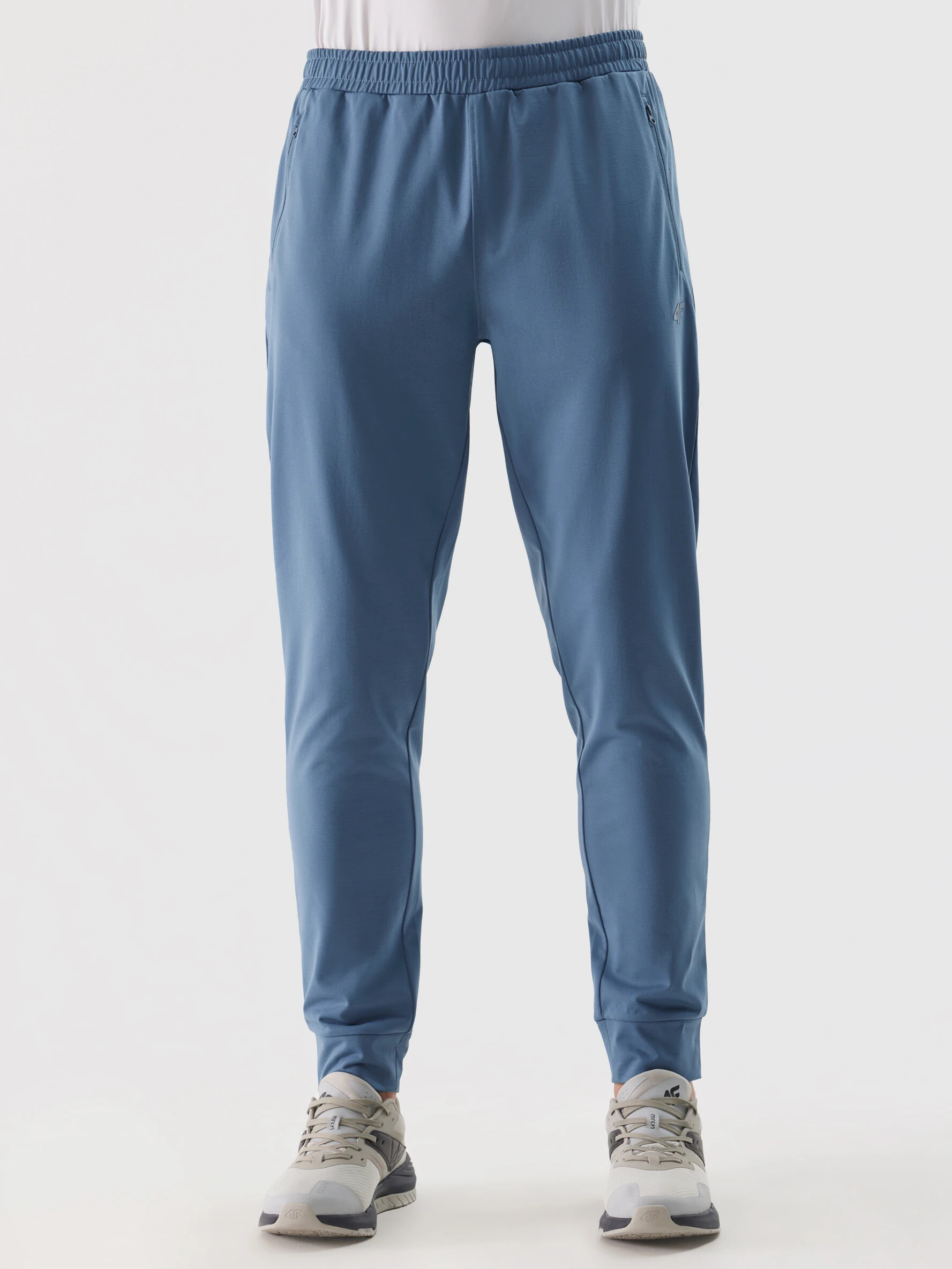 Men&#039;s quick-drying sports pants 4F - denim