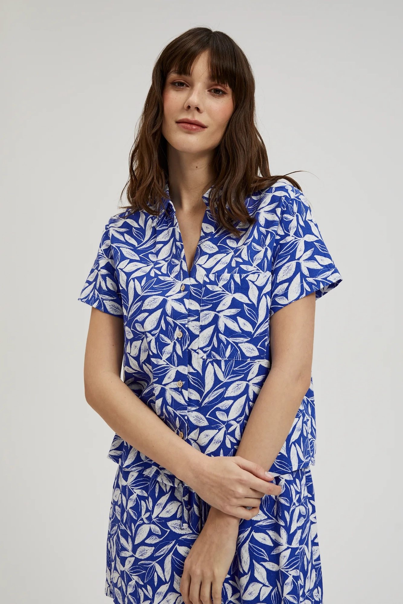 Women's shirt MOODO - light blue