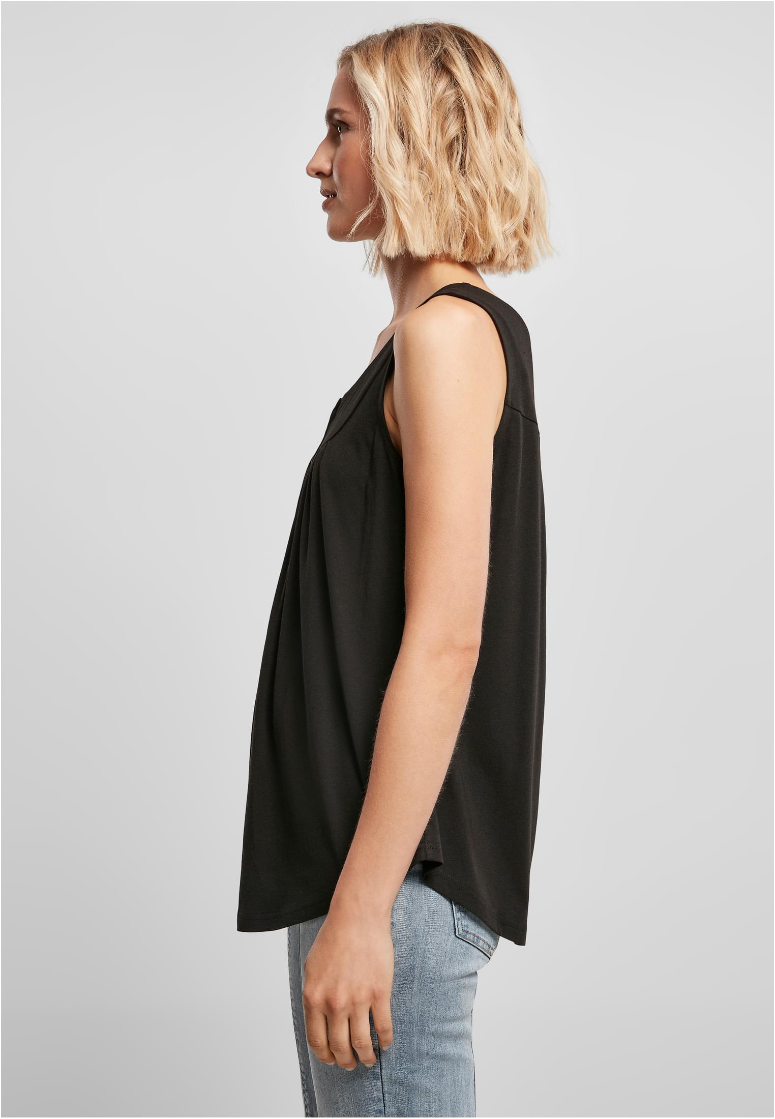 Women's Viscose Top With Buttons In Black