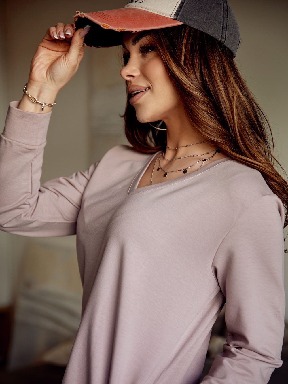 Rochie din breloc obișnuit cu buzunare pentru cappuccino