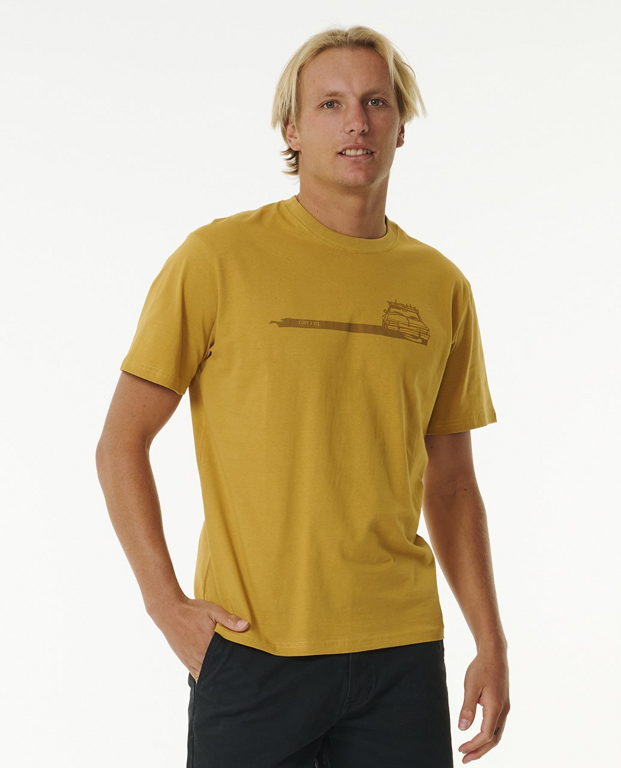 T-Shirt Rip Curl SEARCH TRIP TEE Mustard