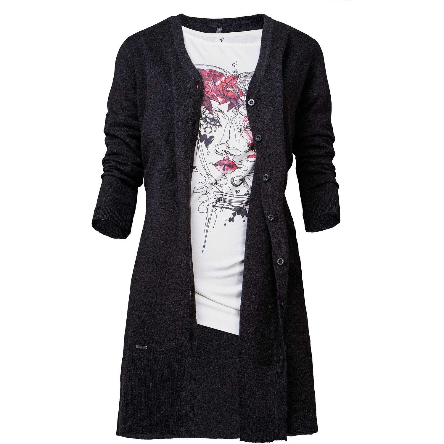 Cardigan Lungo Da Donna WOOX Fluctus Habitu