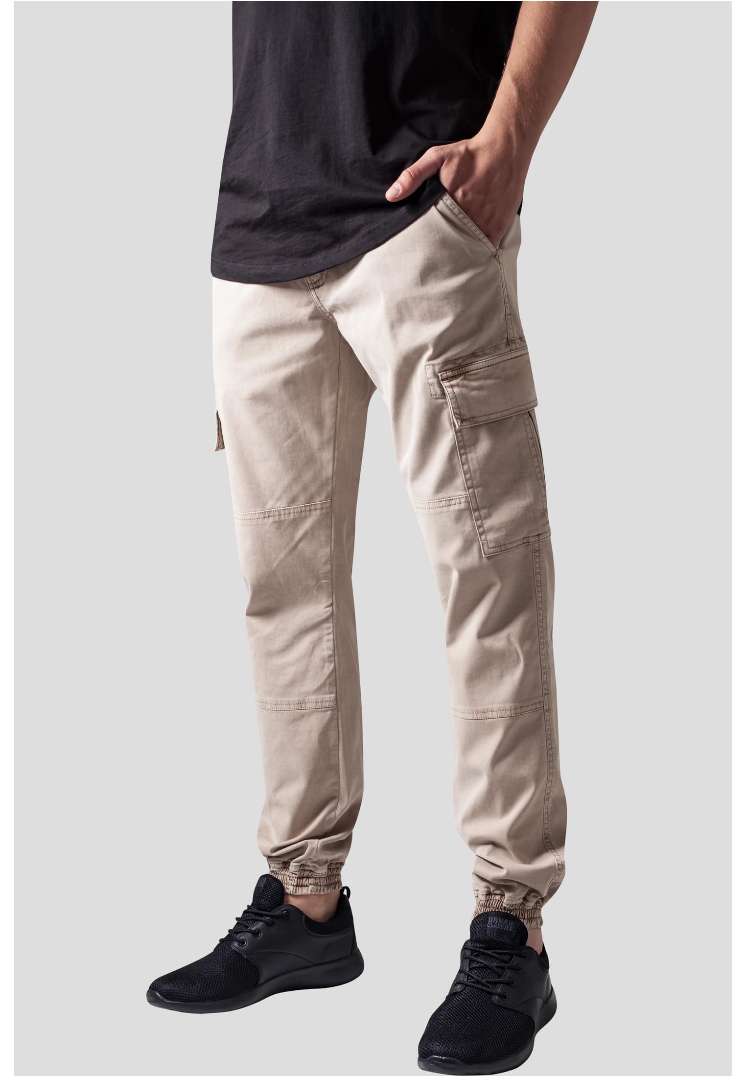 Spălate Cargo Twill Jogging Pantaloni nisip