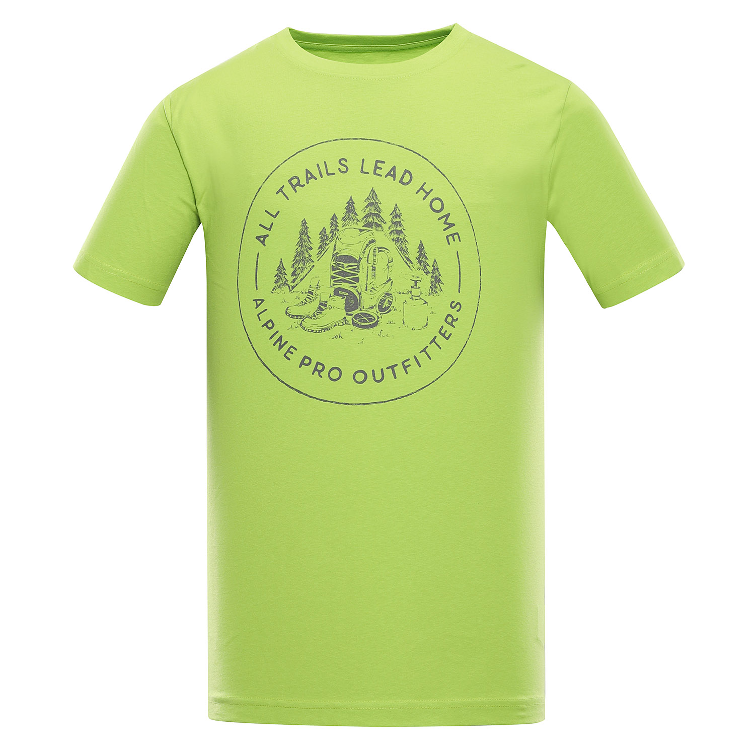 Men's Cotton T-shirt ALPINE PRO LEFER Lime Green Variant PC