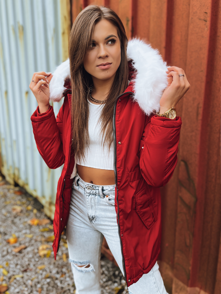 Women's parka jacket NELLY red Dstreet from