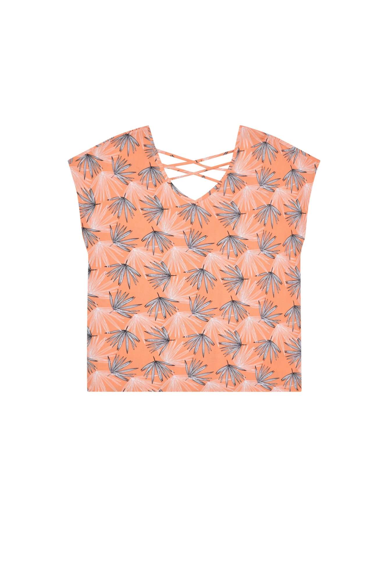 Viscose shirt with open back