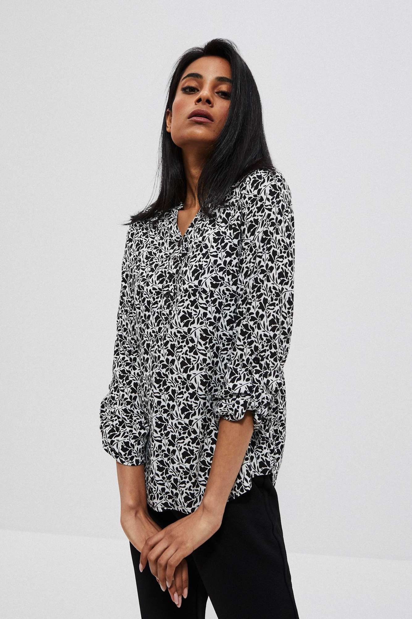 Viscose shirt with print