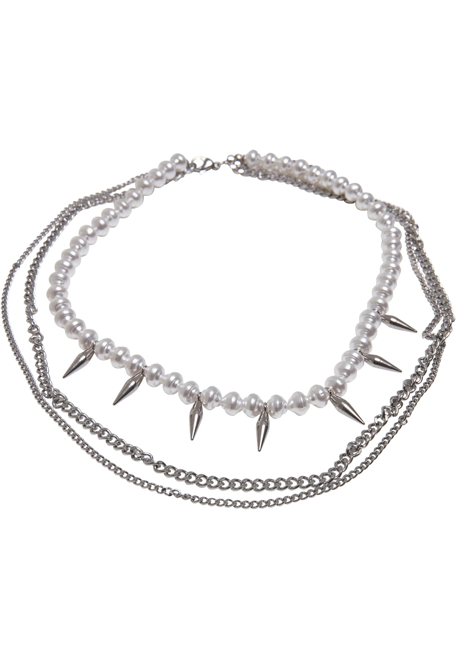 Meridian Pearl Layering Necklace - Silver Color