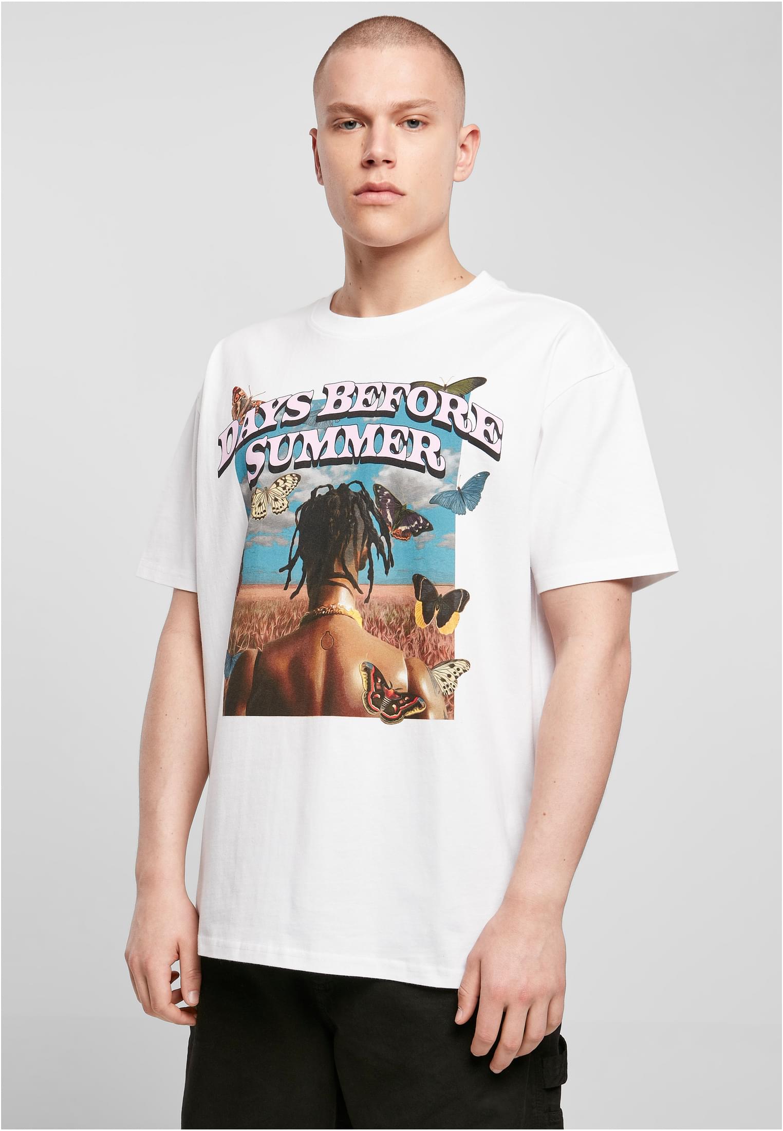 Levně Days Before Summer Oversize tričko bílé