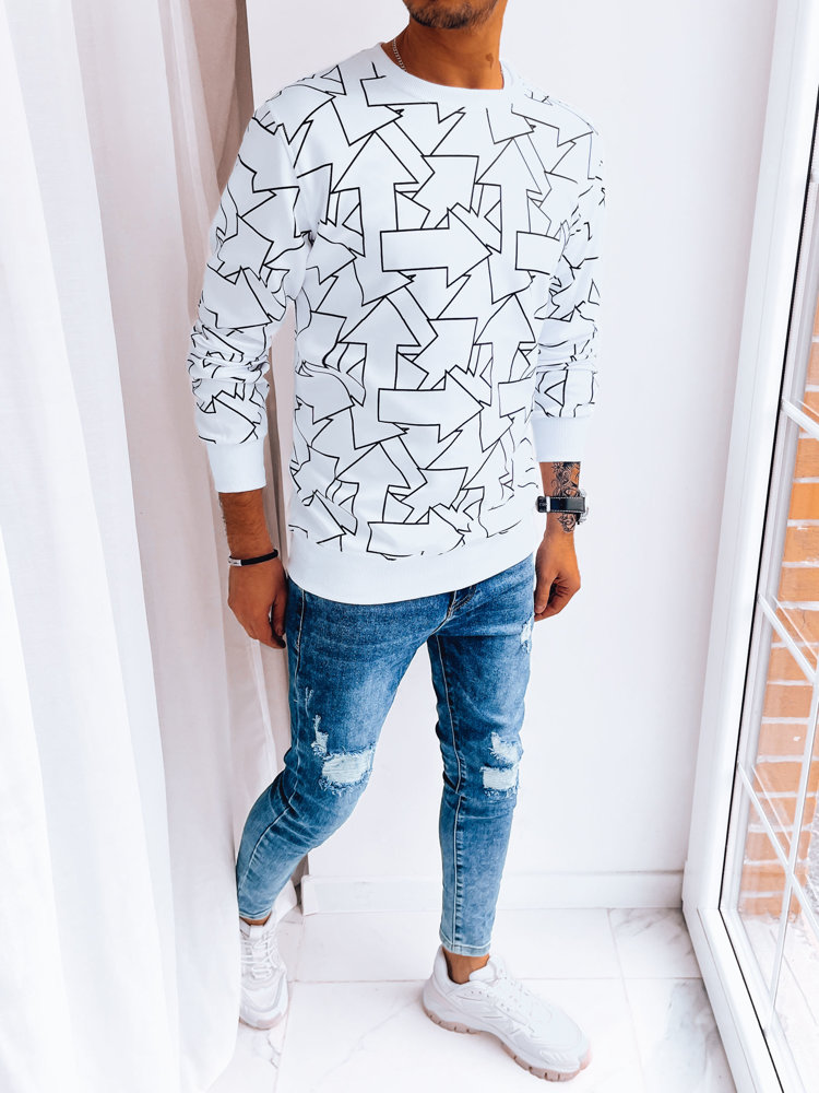 Men's Sweatshirt With White Print Dstreet