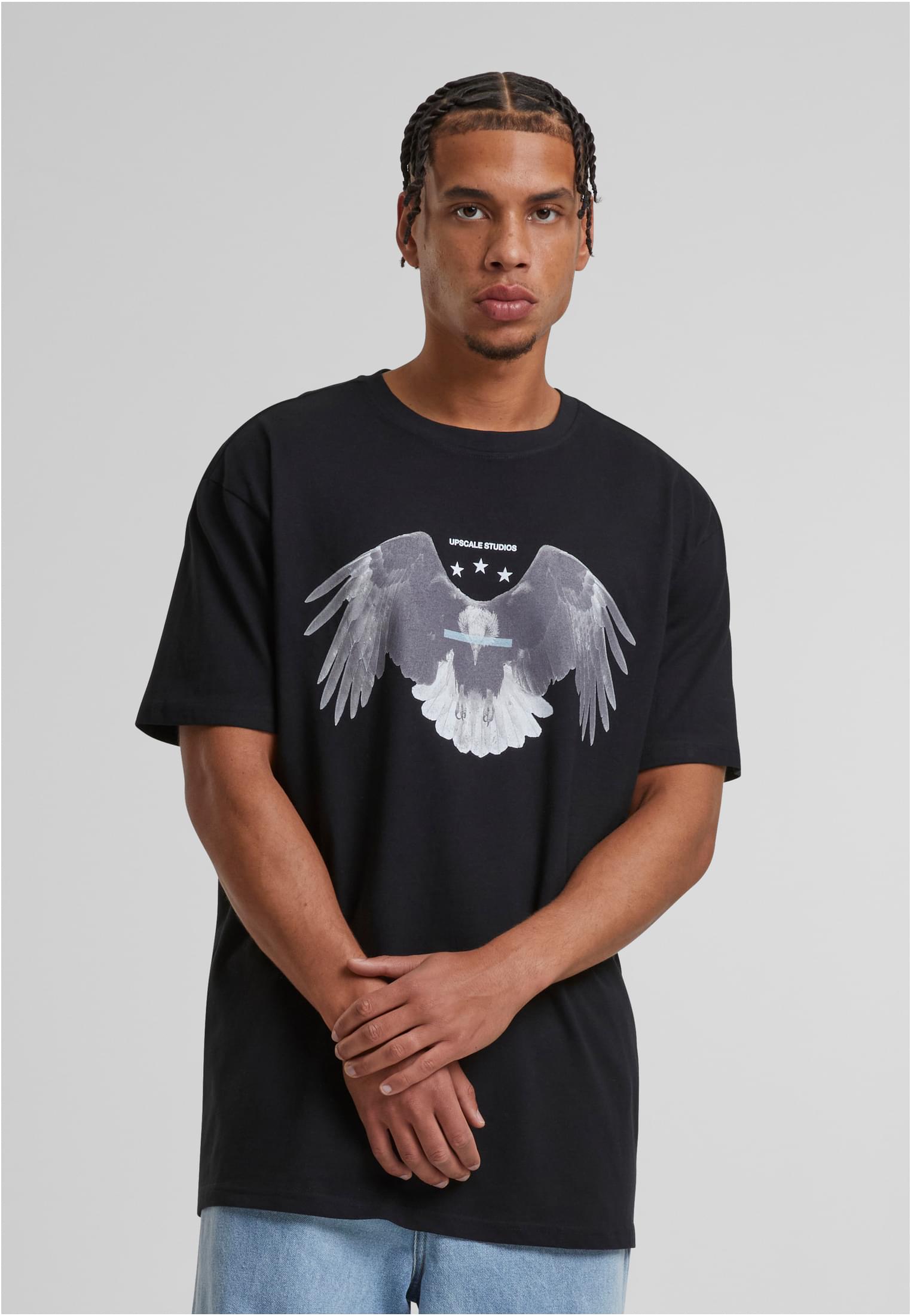 Men's T-shirt Sick Eagle Heavy Oversize Black