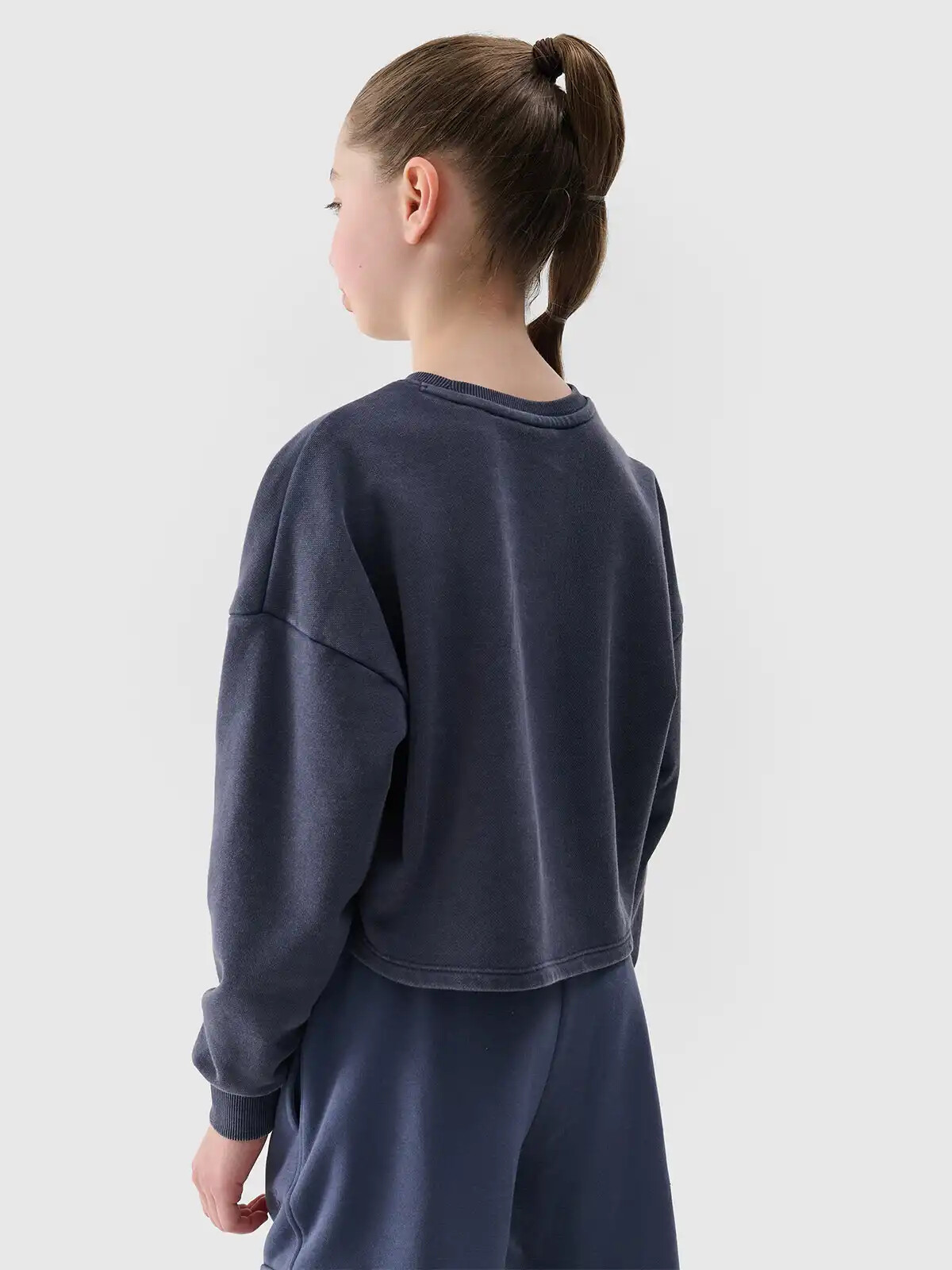 Girl&#039;s cropped sweatshirt 4F