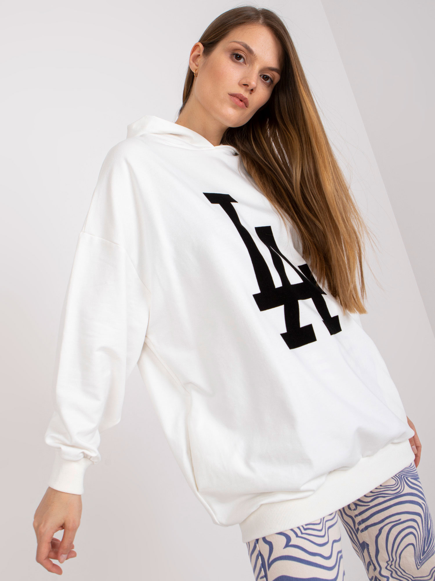 White Hoodie With Long Sleeves