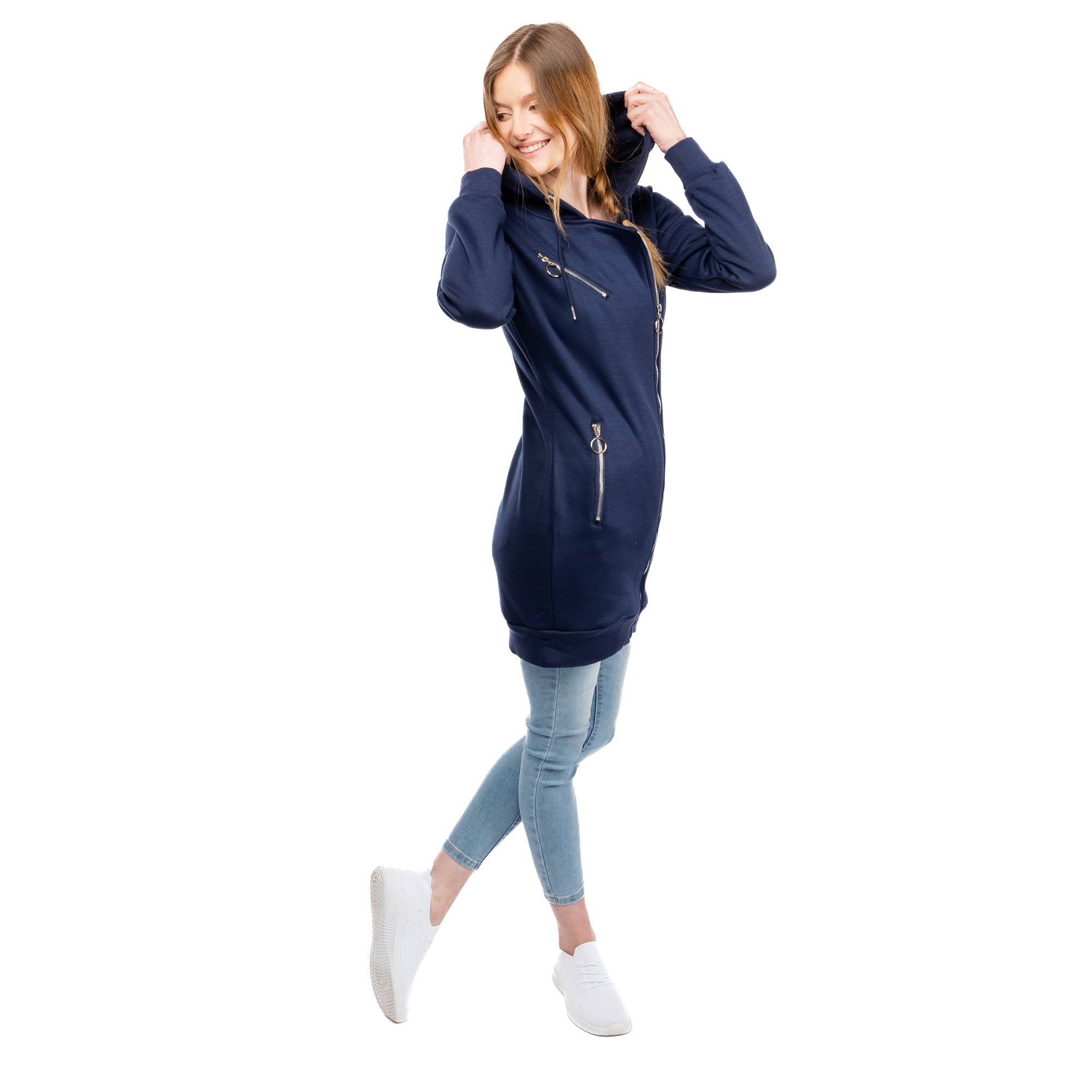 Women&#039;s Extended Sweatshirt GLANO - blue