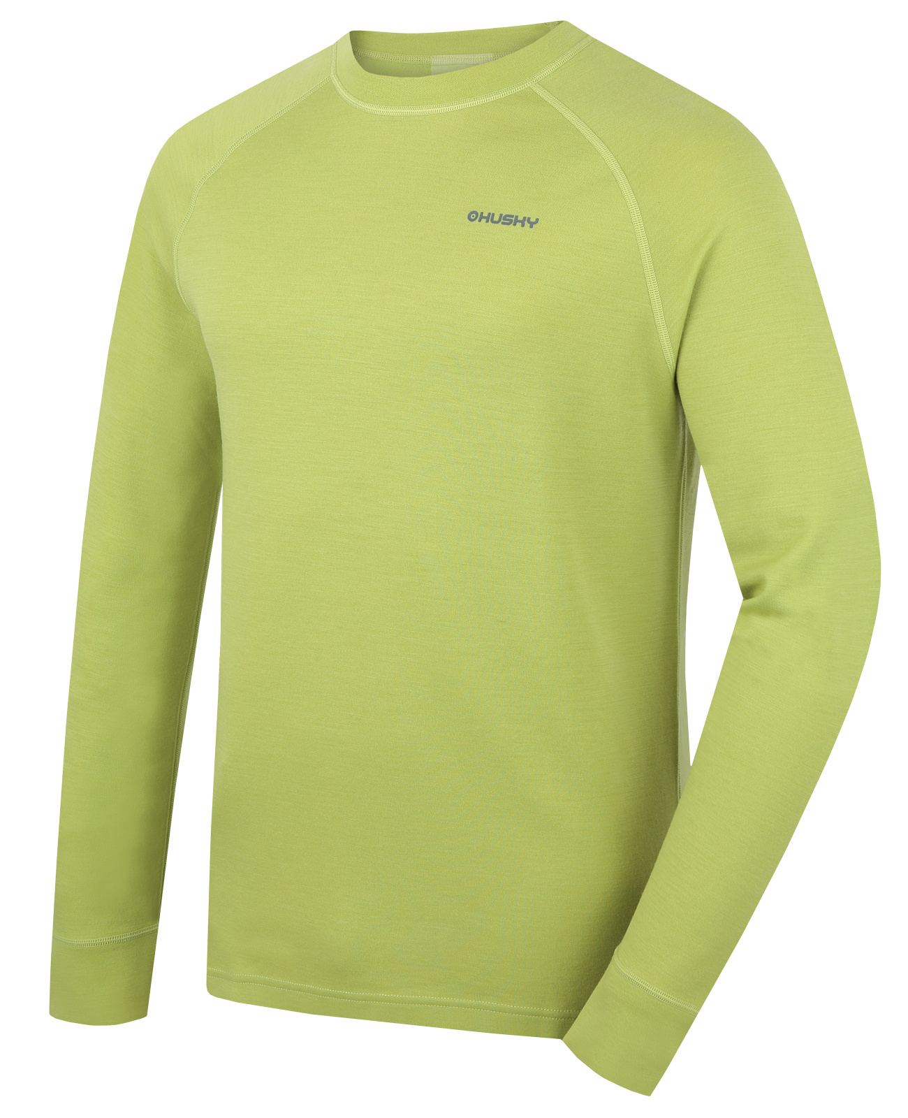 Men's merino sweatshirt HUSKY Aron M bright green