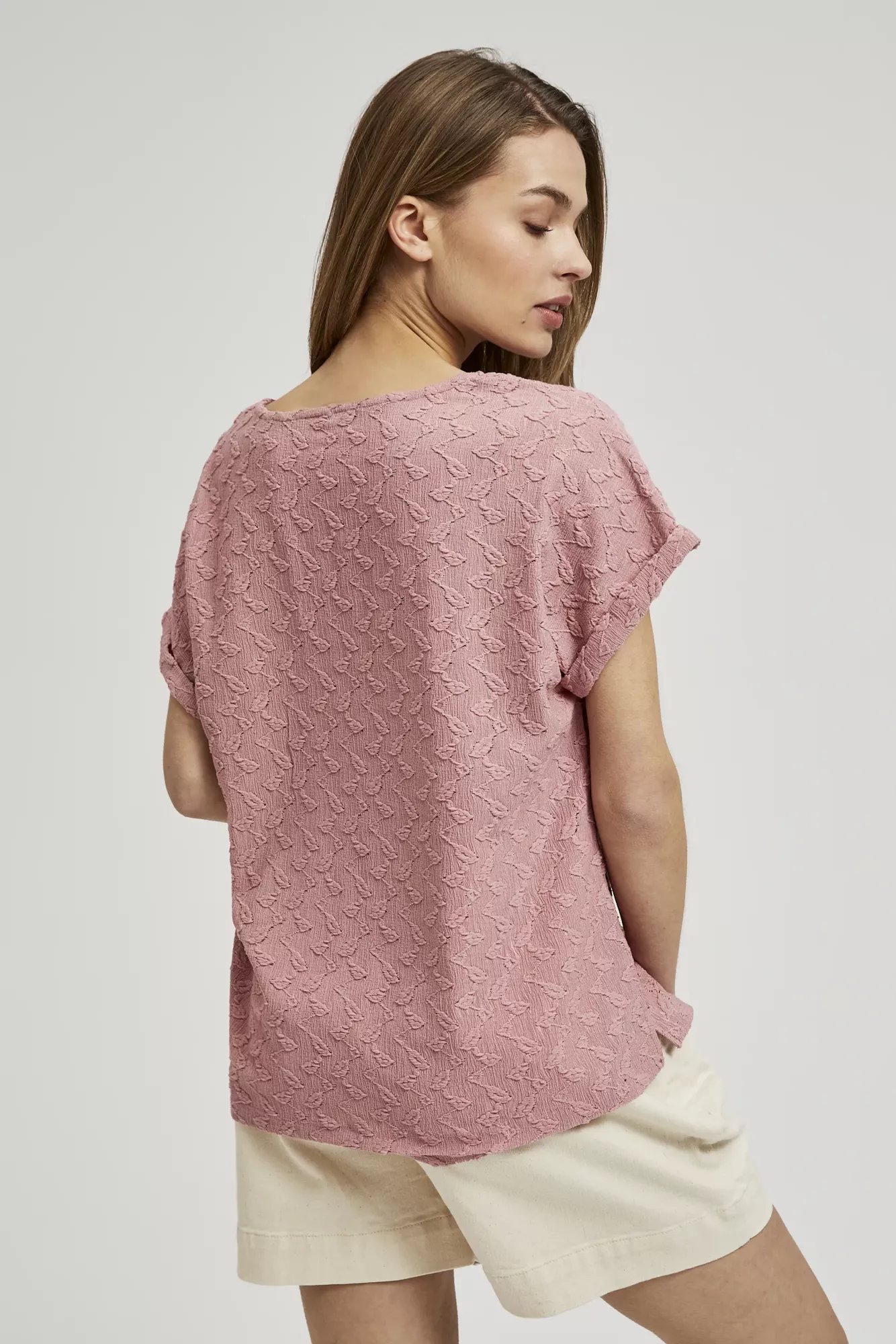 Women's T-shirt MOODO - powder pink