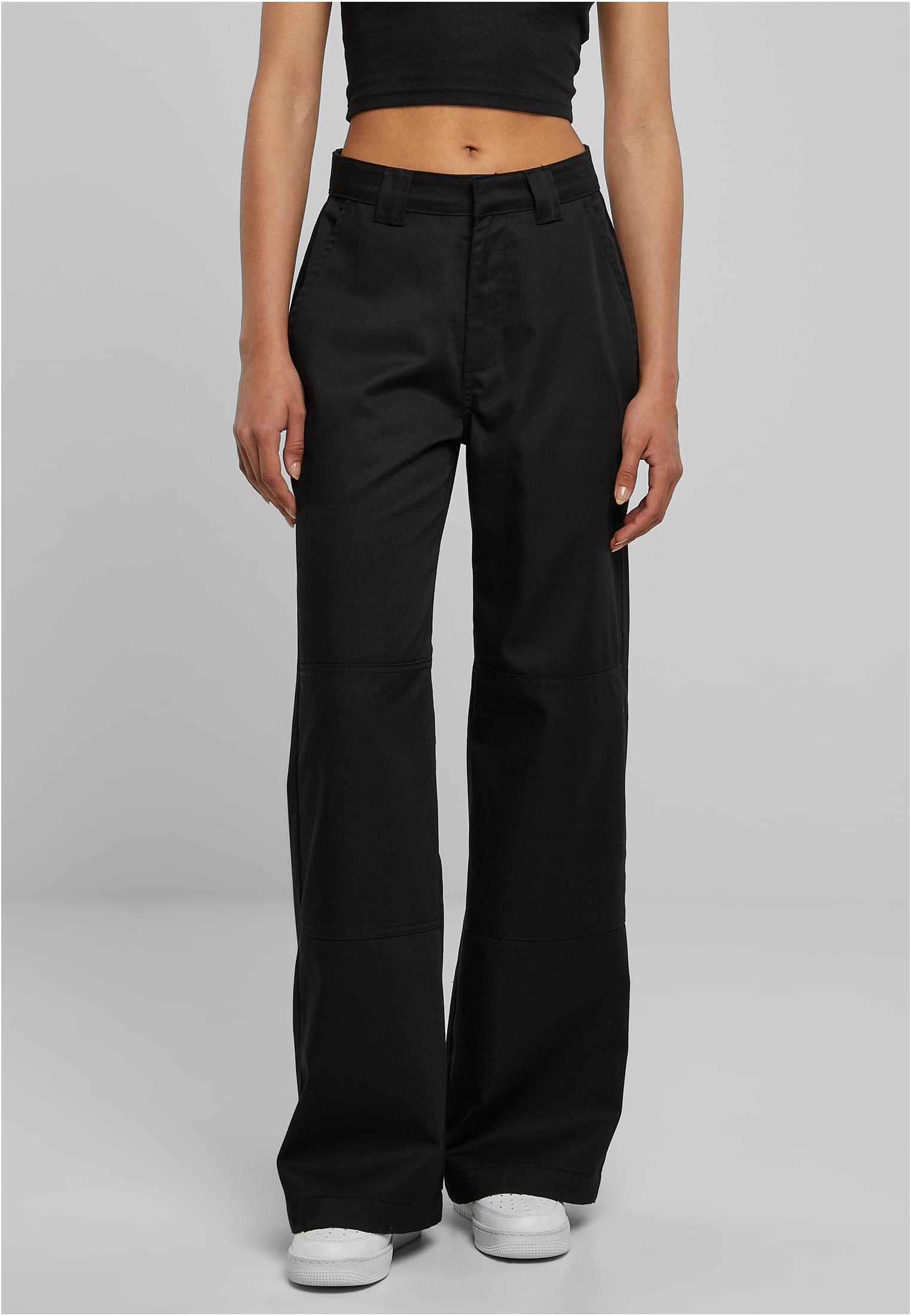 Women's Work Trousers With Straight Legs - Black