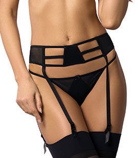 Gorteks Celine garter belt with straps blac