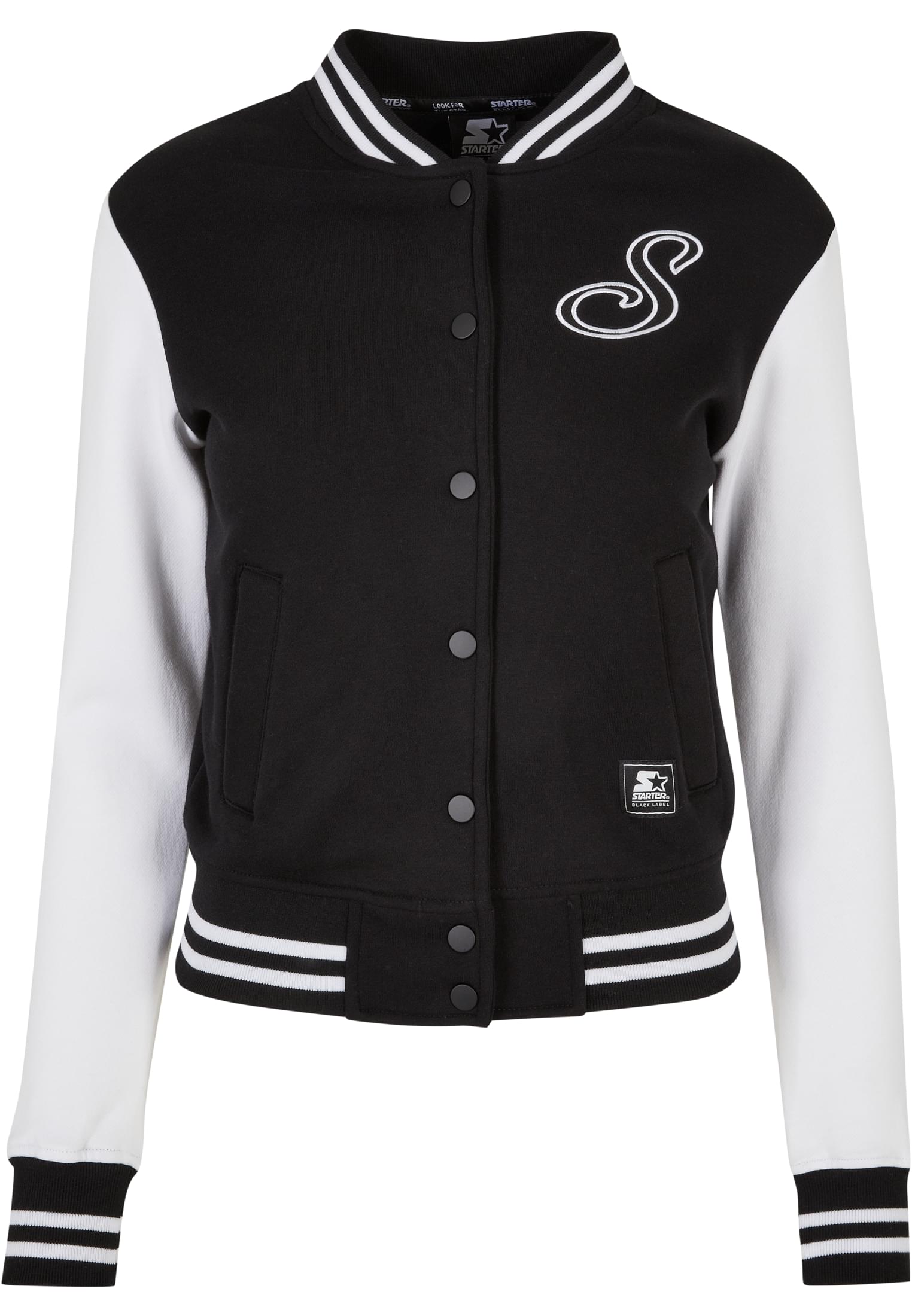Levně Dámská bunda Starter Sweat College Jacket černo/bílá