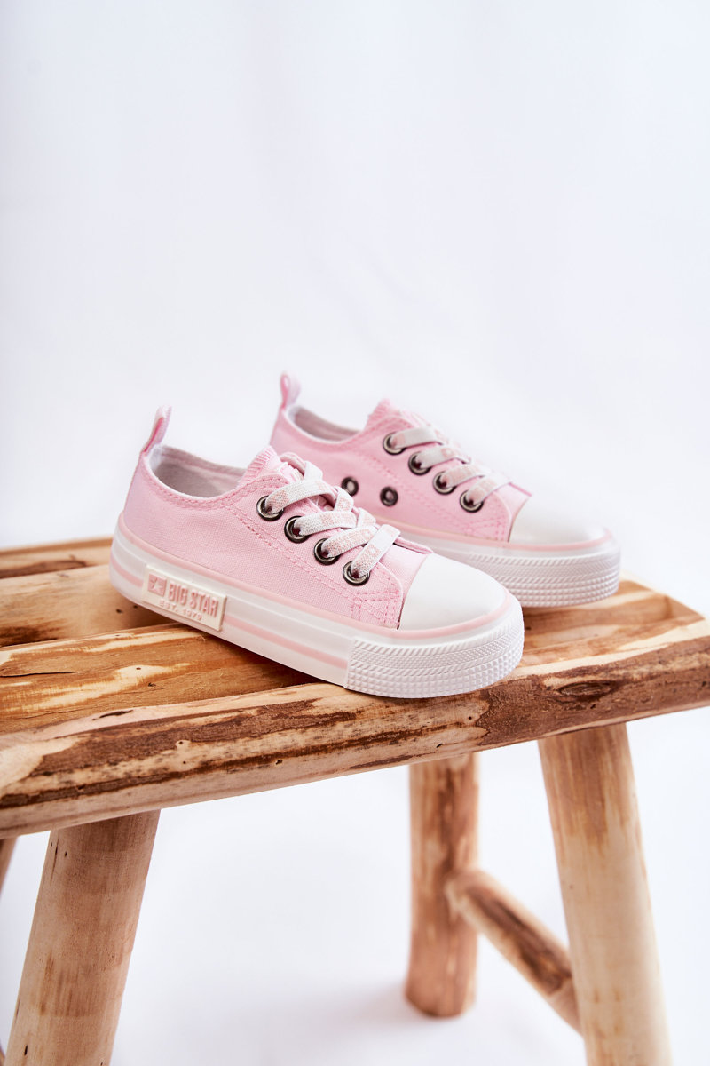 Kids fabric sneakers BIG STAR KK374072 Pink