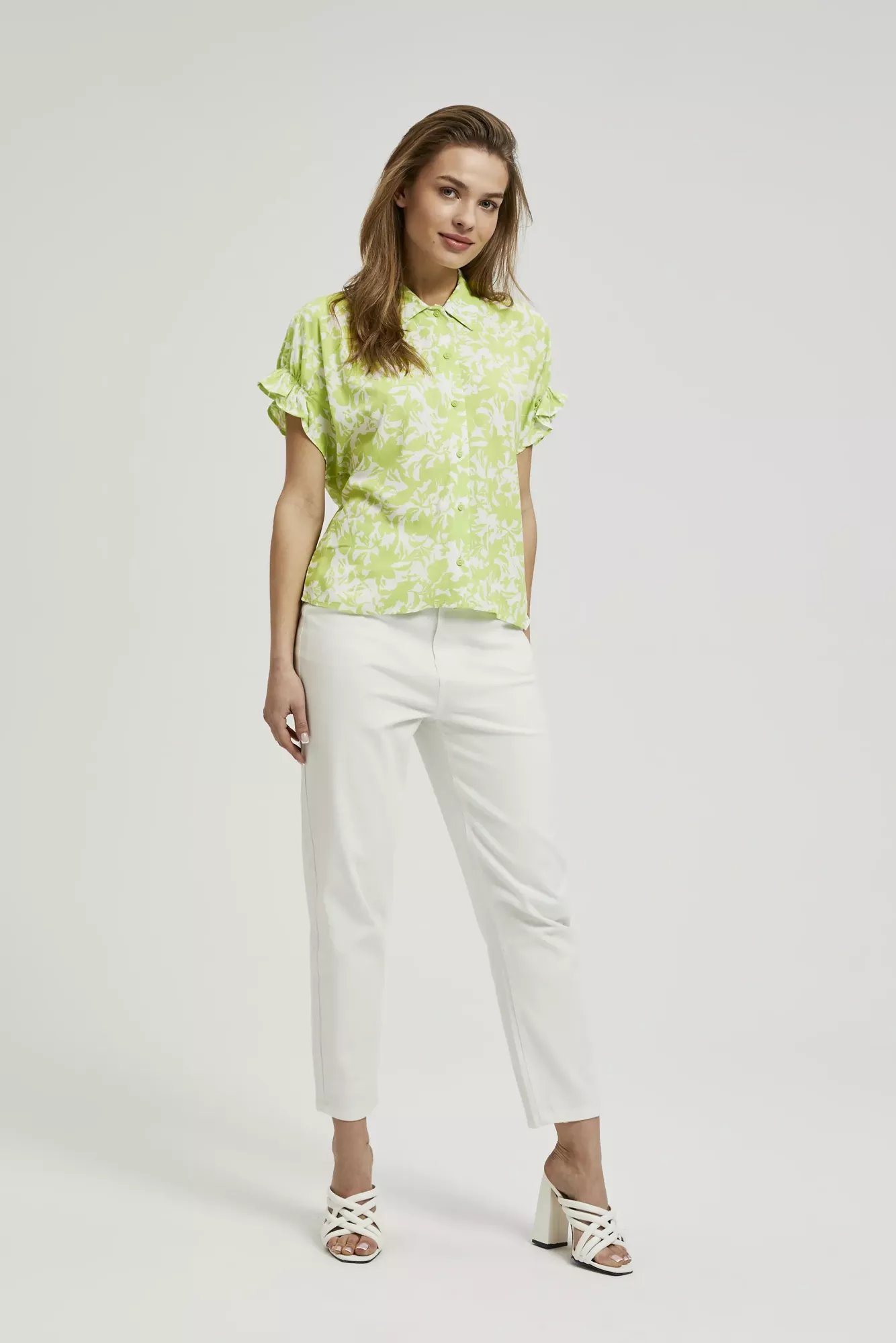 Women's shirt with short sleeves MOODO - green