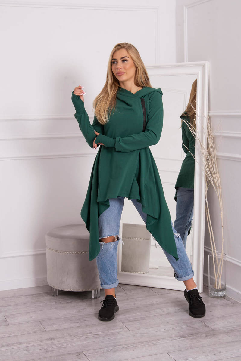 hooded-sweatshirt-with-side-zip-dark-green