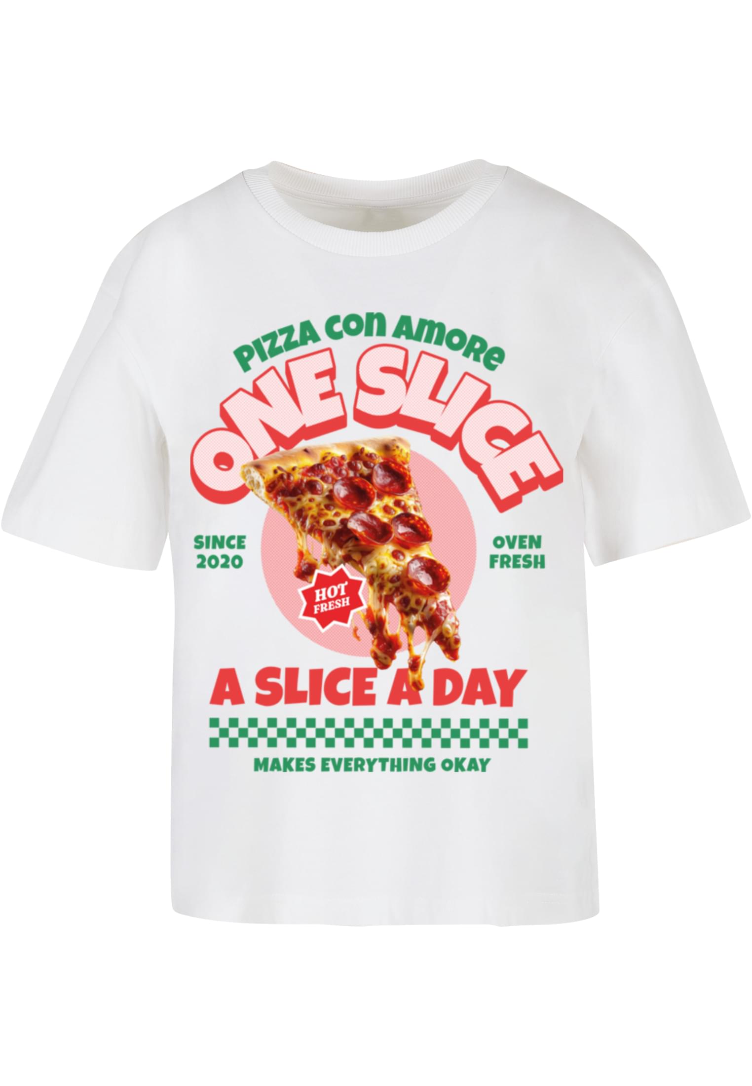 Women's T-shirt Pizza Con Amore White