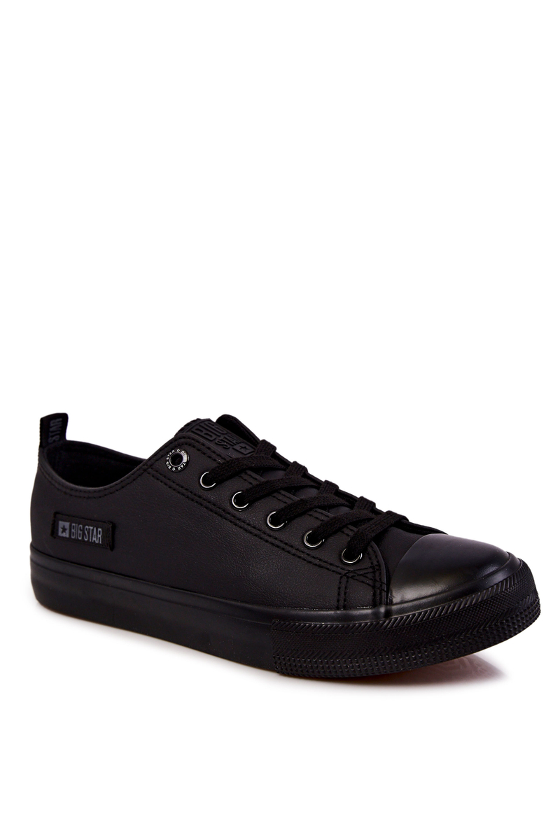 Men's Low Leather Sneakers Big Star KK174009 Black