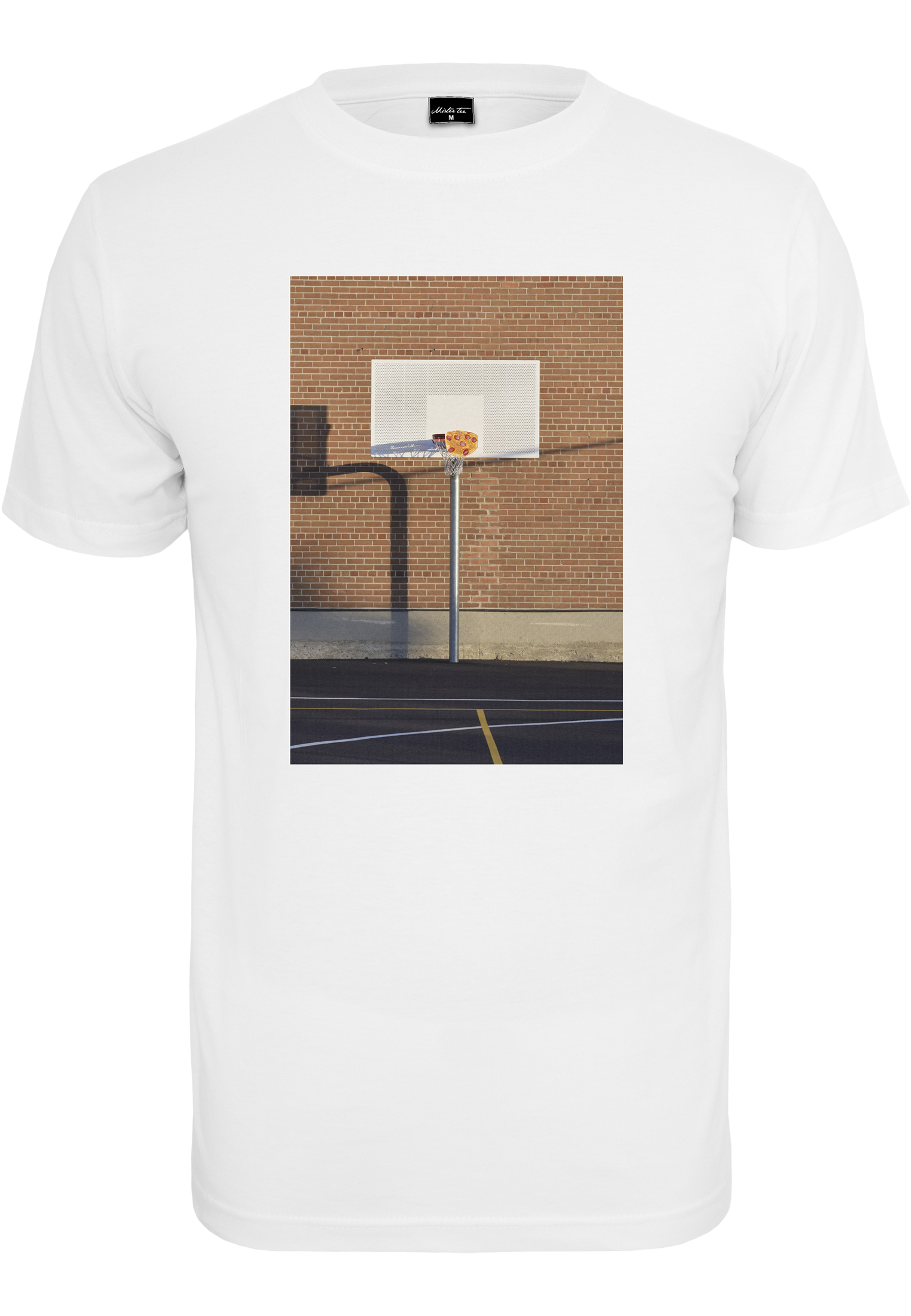 Pizza Basketball T-Shirt White