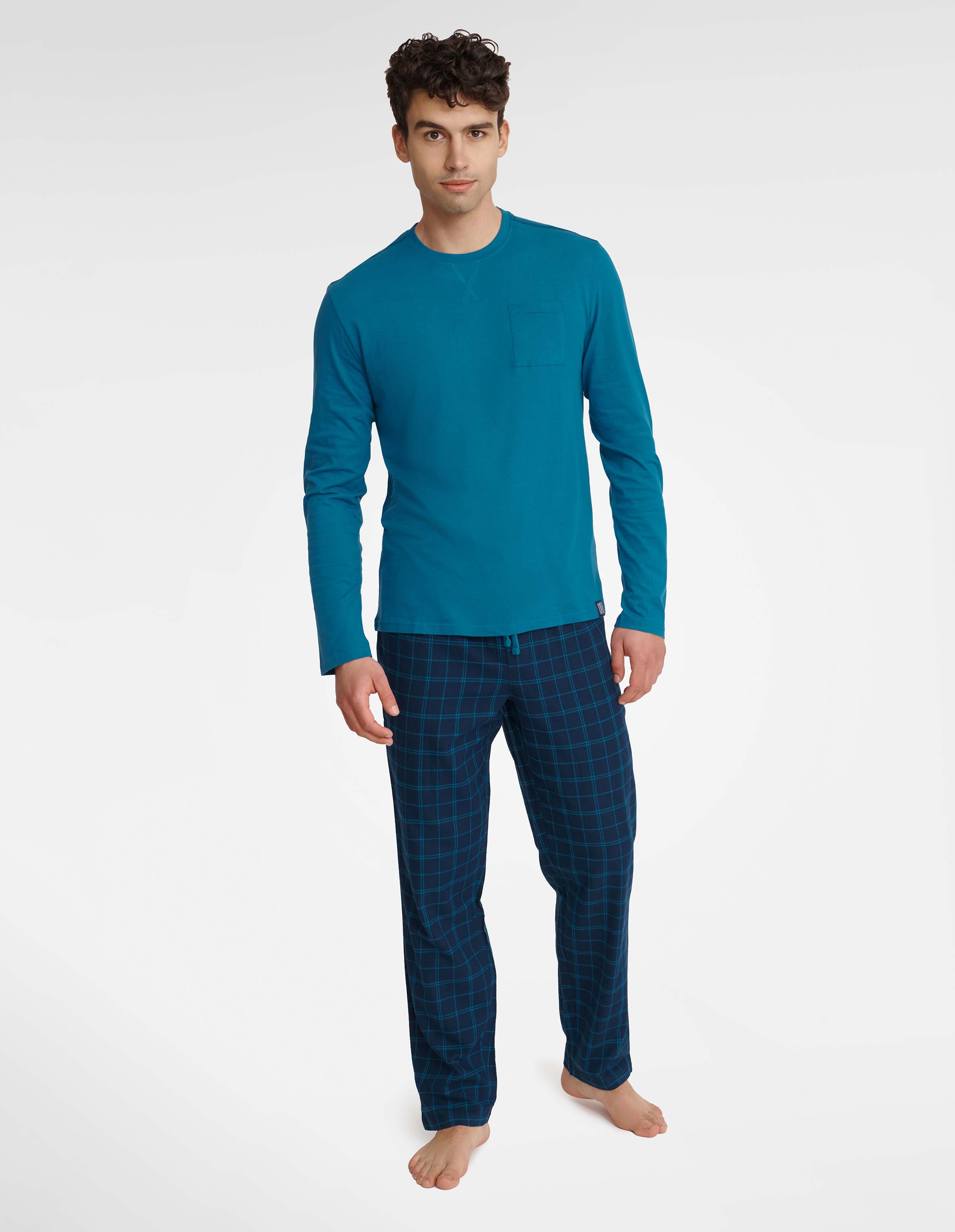 Levně Neobvyklé pyžamo 40947-55X Modrá Modrá