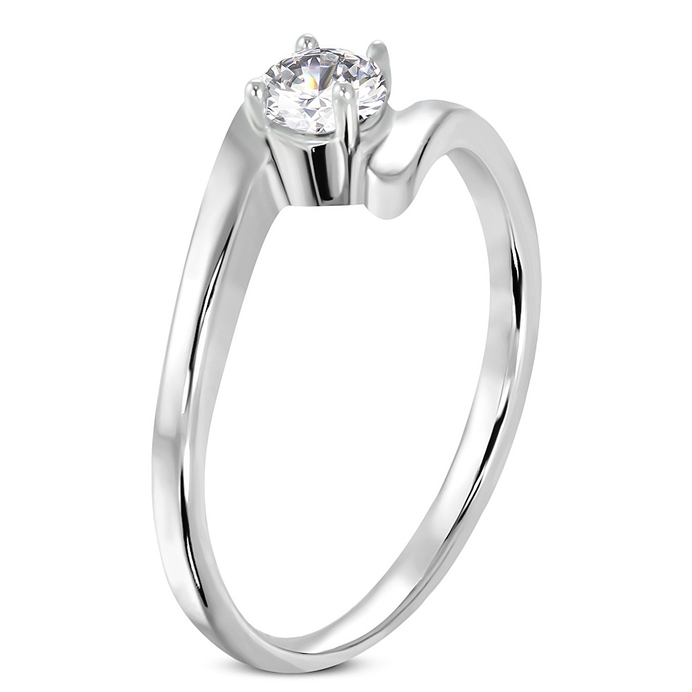 Double Ring Surgical Steel Engagement Ring