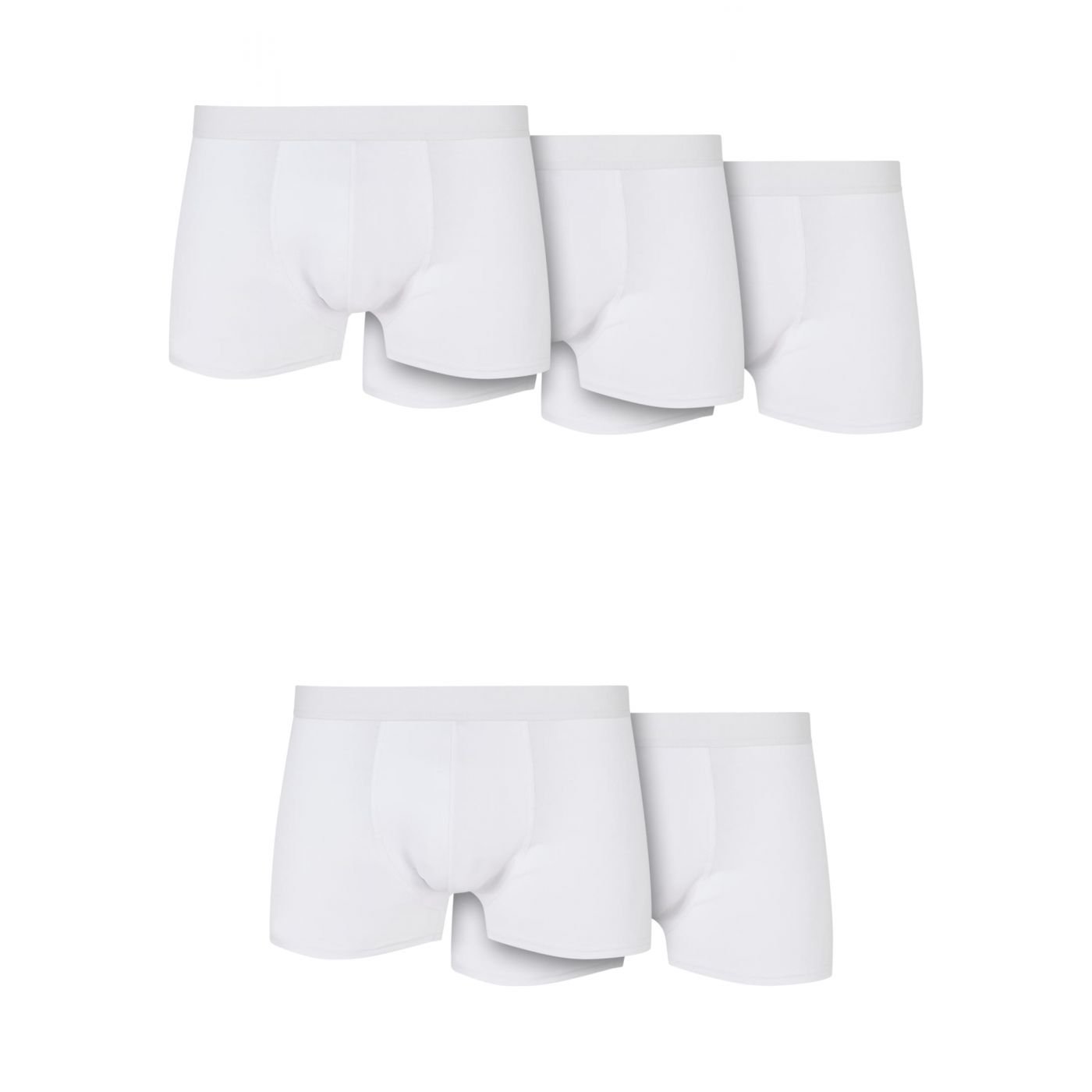 Pevné boxerky z organické bavlny 5-balení bílé