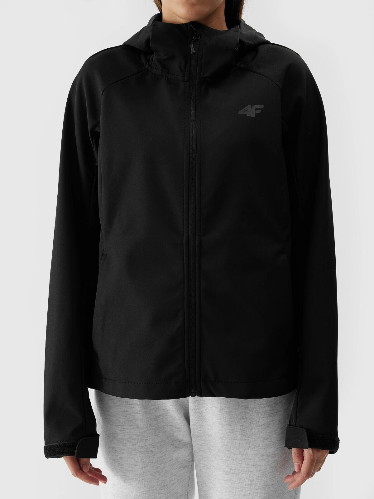 Women's Softshell Windproof Jacket 5000 4F Membrane - Black
