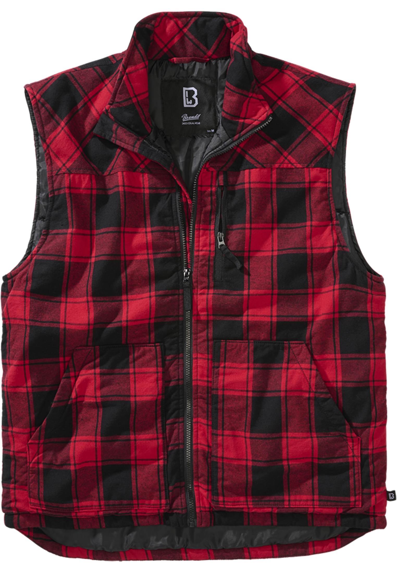 Wooden vest red/black