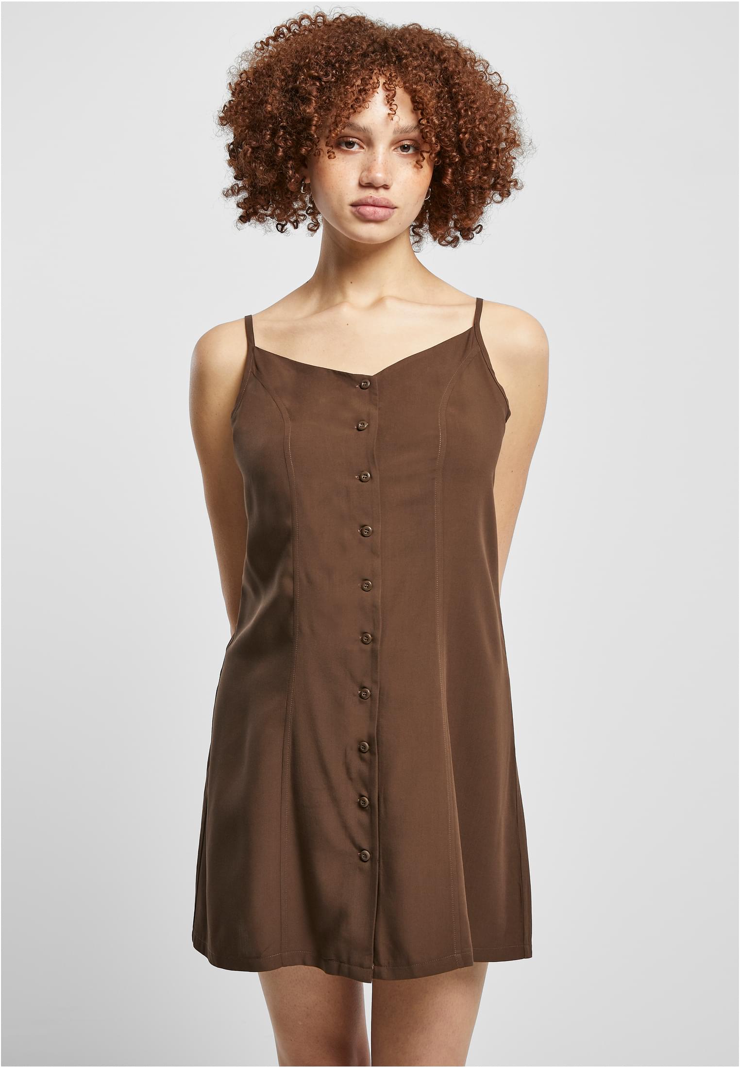 Women's Mini Dress Vicose Brown