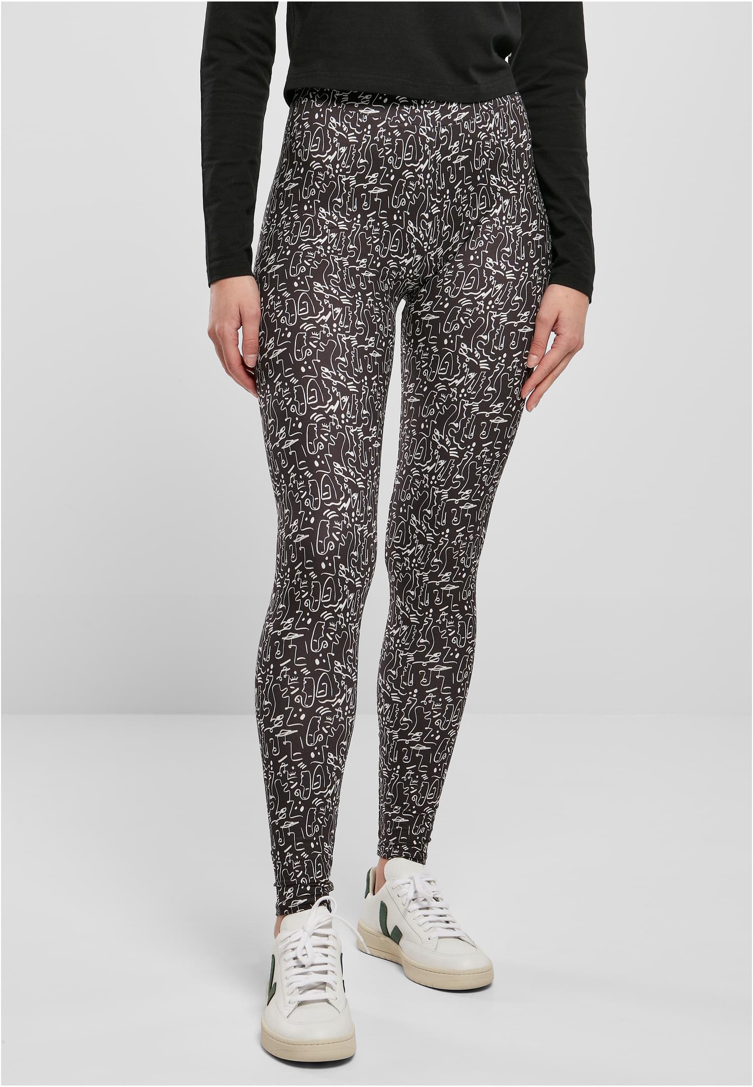 Women's Soft Leggings AOP Blackline