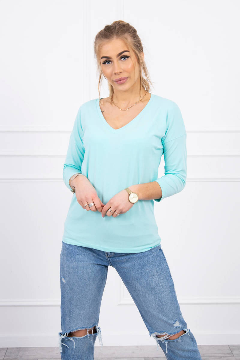 V-neck blouse mint