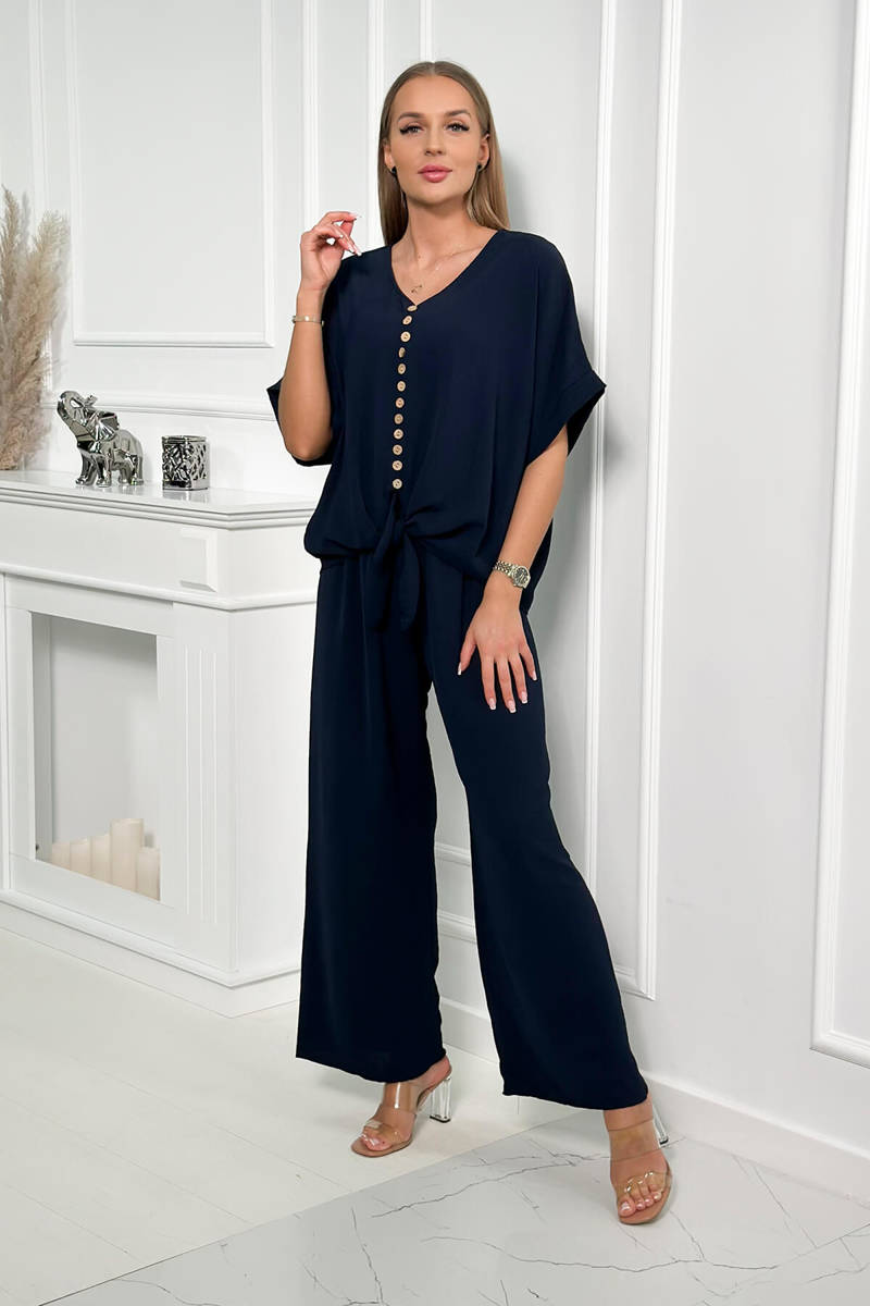Set of blouses with trousers dark blue