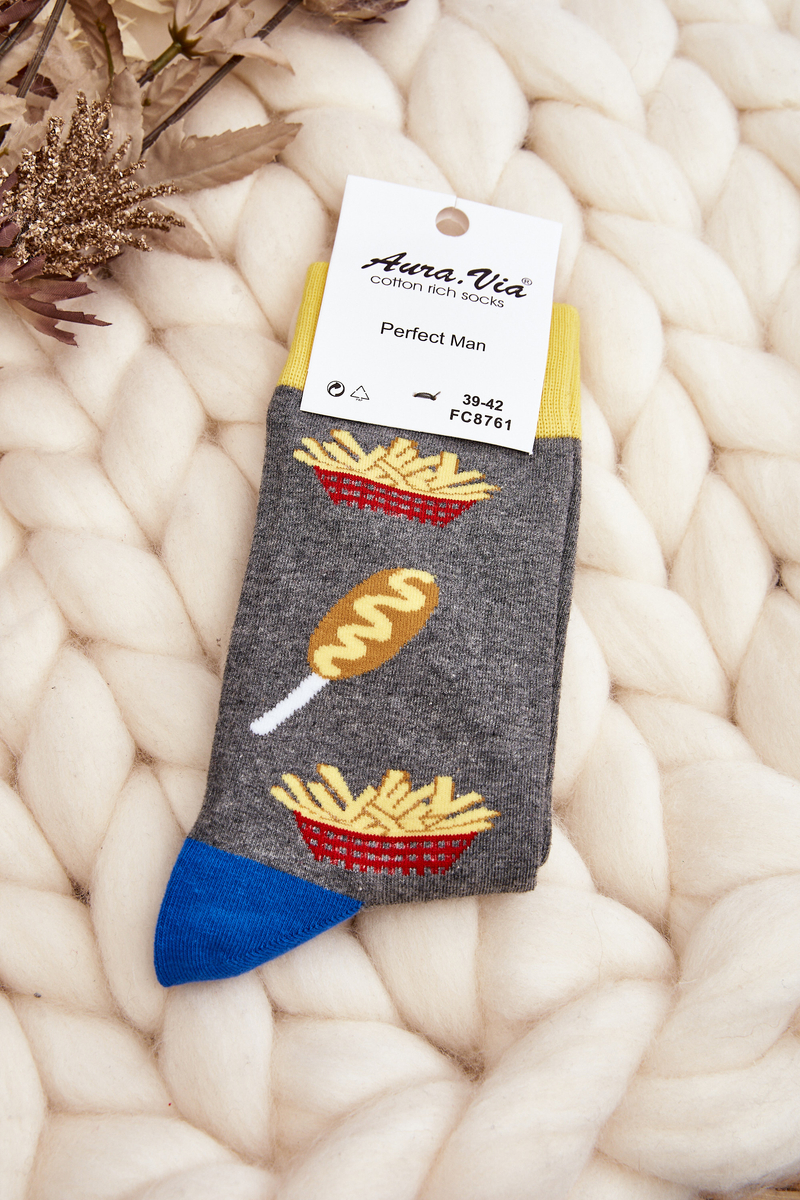 Men's French Friz Socks - Grey