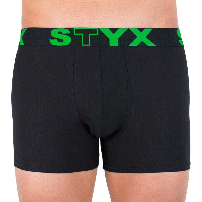 Men's Boxers Styx Long Sports Rubber Black